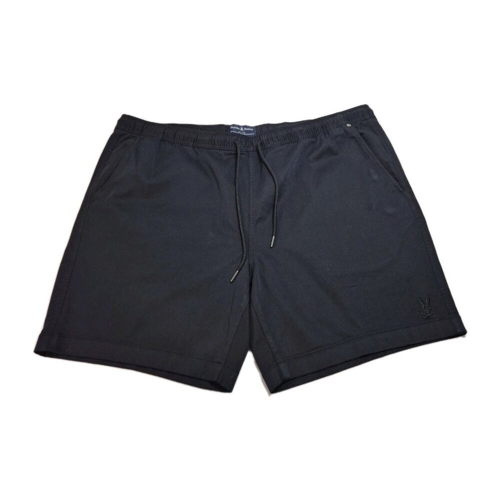 Psycho Bunny Shorts Men’s Size XXL Riviera Elastic Waist Drawstring Black (45)